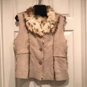 Faux leather vest